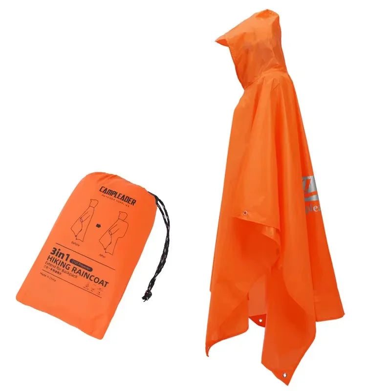 Outdoor 3-in-1 Hooded Raincoat