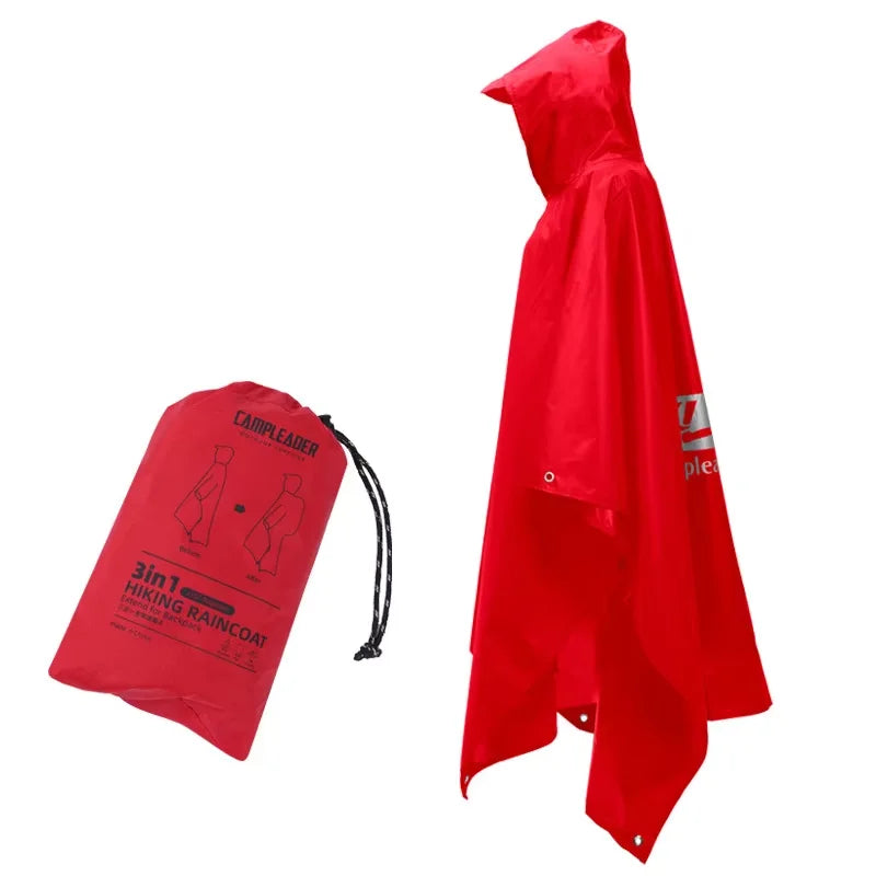 Outdoor 3-in-1 Hooded Raincoat