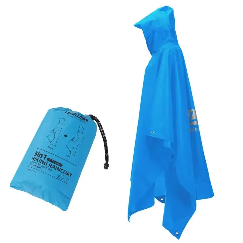 Outdoor 3-in-1 Hooded Raincoat