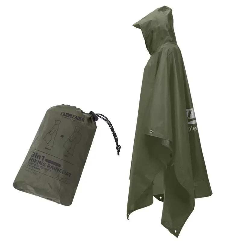 Outdoor 3-in-1 Hooded Raincoat