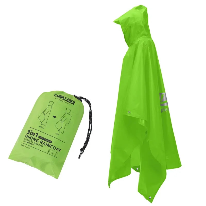 Outdoor 3-in-1 Hooded Raincoat