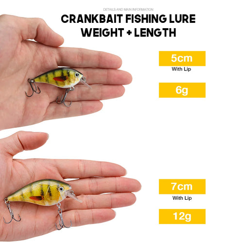 5cm/7cm Crankbaits Fishing Lure Floating Wobblers for Pike Black Minnow Lures for Fishing Artificial Bait Fishing Tackle
