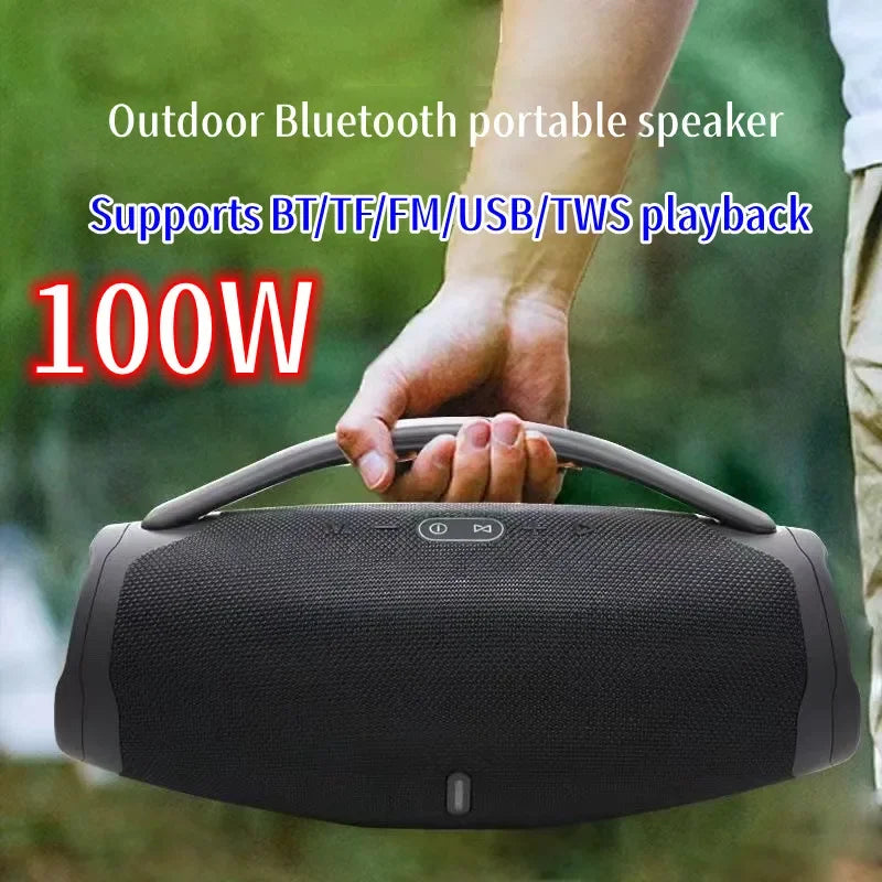 Portable High-power 100W Wireless Bluetooth Speaker RGB Light Outdoors Party Music Center Home Theater Subwoofer