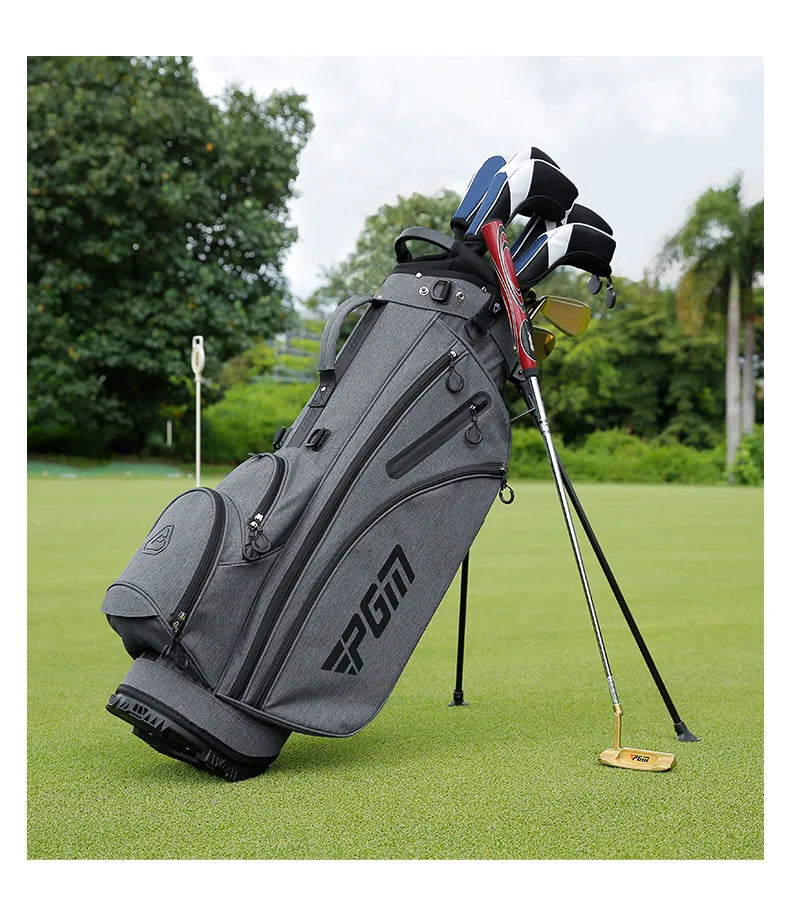 PGM Golf Stand Bag for Men Lightweight Waterproof QB092 Grey Stable Stand Easy Carry
