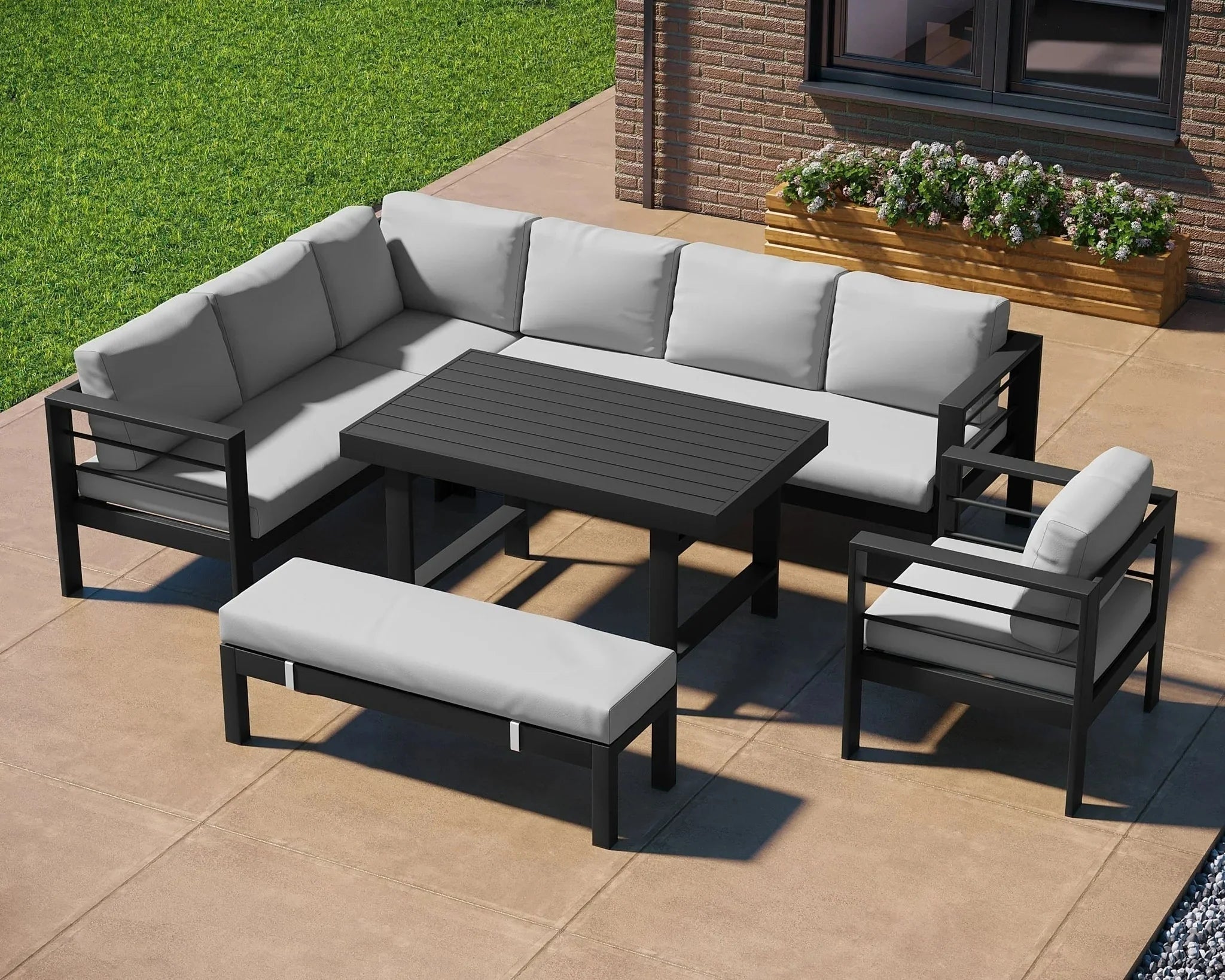 Outdoor Sofa Set Outdoor  Aluminum Garden Sets Balcony Furniture Sofa Set