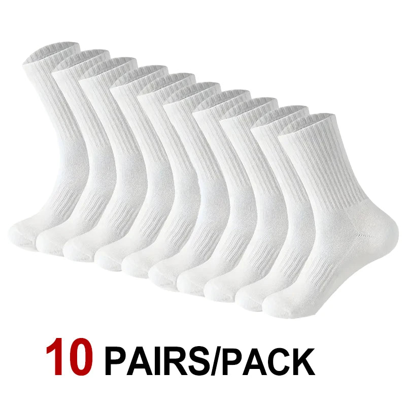 10/20 Pairs Neutral Solid Color Round Neck Socks Spring Summer Sweat Absorbing Breathable Comfortable