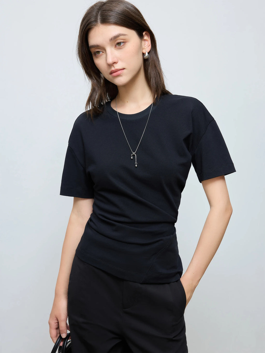 Unique Design T-shirt For Women Short Sleeve Top 2025 Spring New Design Knitted Versatile