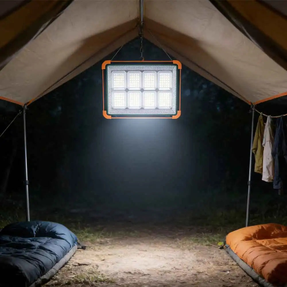 Outdoor camping solar floodlights, portable emergency lights solar LED tent lights