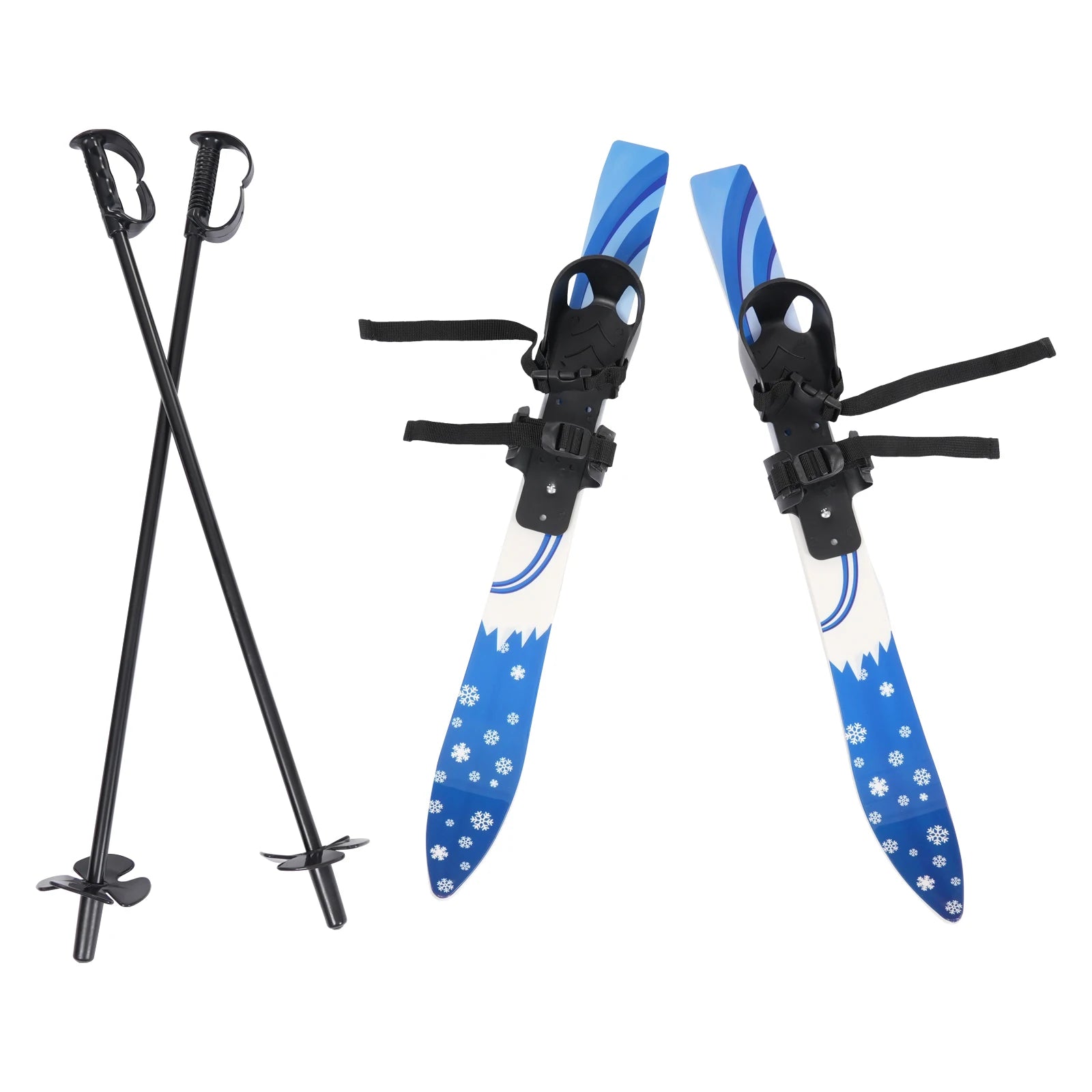 Blue ABS Ski Set,Kids Skis and Poles,