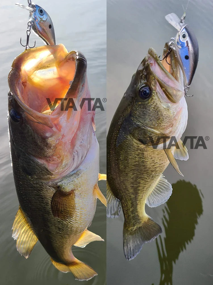 5cm/7cm Crankbaits Fishing Lure Floating Wobblers for Pike Black Minnow Lures for Fishing Artificial Bait Fishing Tackle