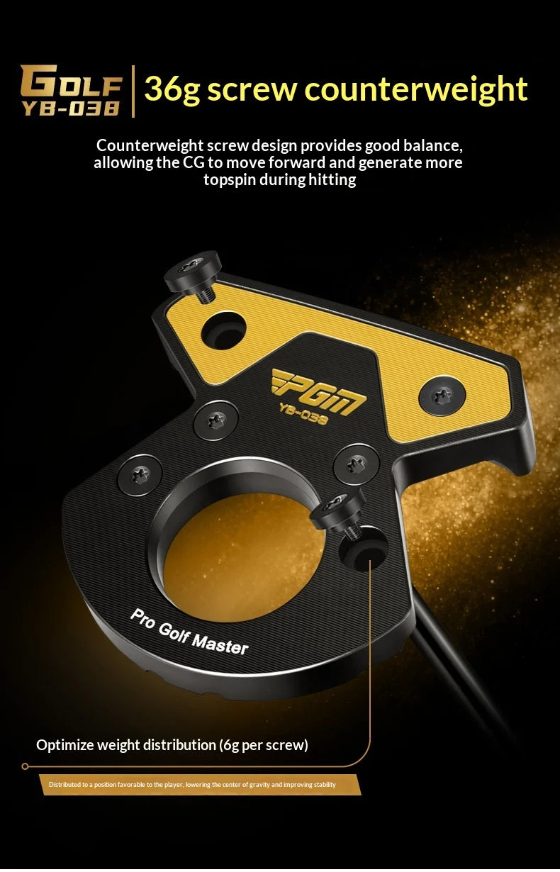PGM Golf Club Zero Torque Putter Male Female Stable Big Head Forged Aluminum Low Center of Gravity