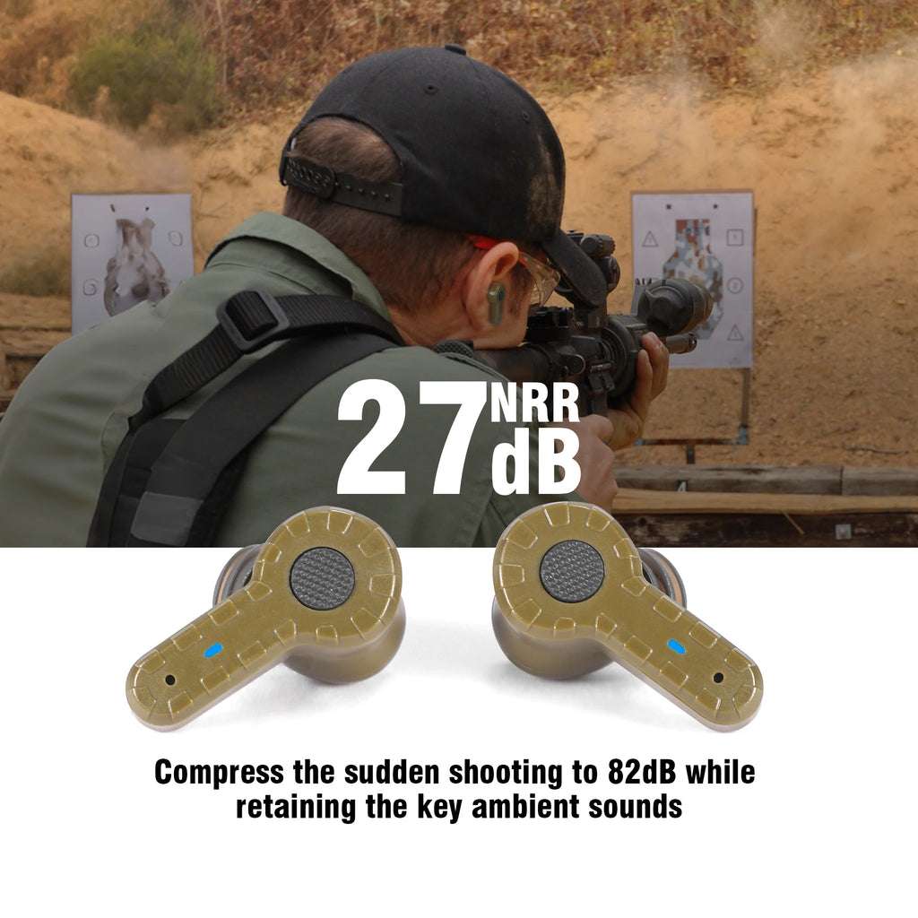 Tactical headset anti-noise earplugs noise-cancelling for shooting hearing protection