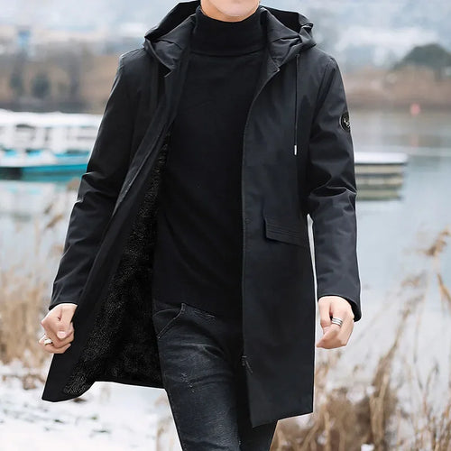 2024 New Plus Size Men's Winter Warm Jacket Fleece
