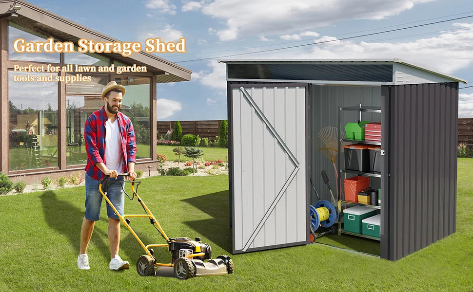 Garden Sheds Outdoor Storage Tool House Backyard Waterproof Easy Assembly