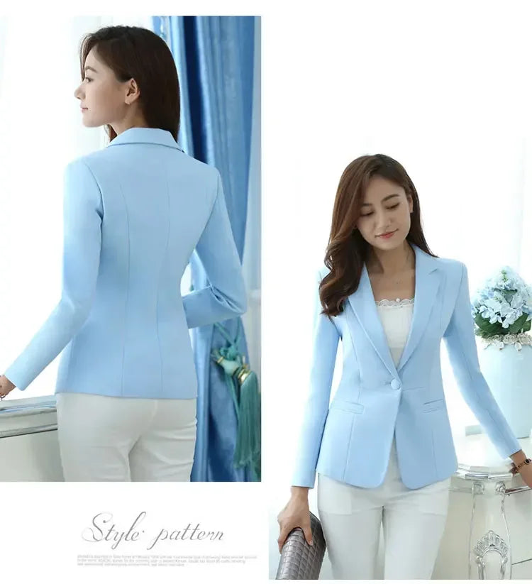 Blazer Office Ladies Elegant Outwear Long Sleeve Work Wear Classy Female Pink Suit African Autumn Fashion 2024 New 5XL