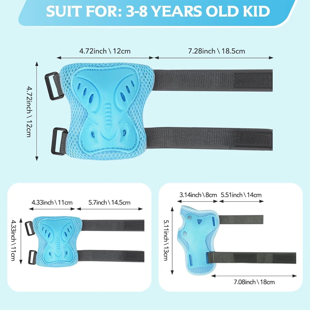 6 in 1 Knee Pads Elbow Pads with Wrist Guards