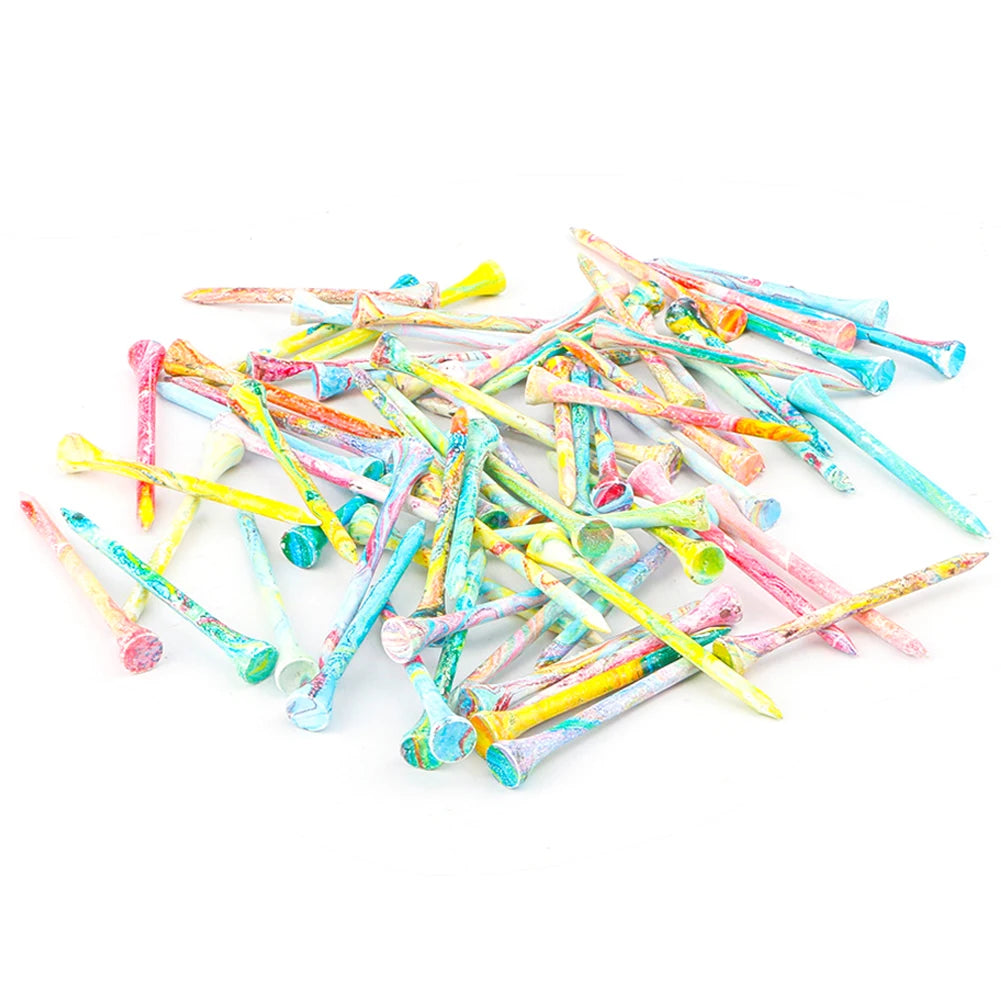 50PCS Wood Golf Tees Of 30-70mm