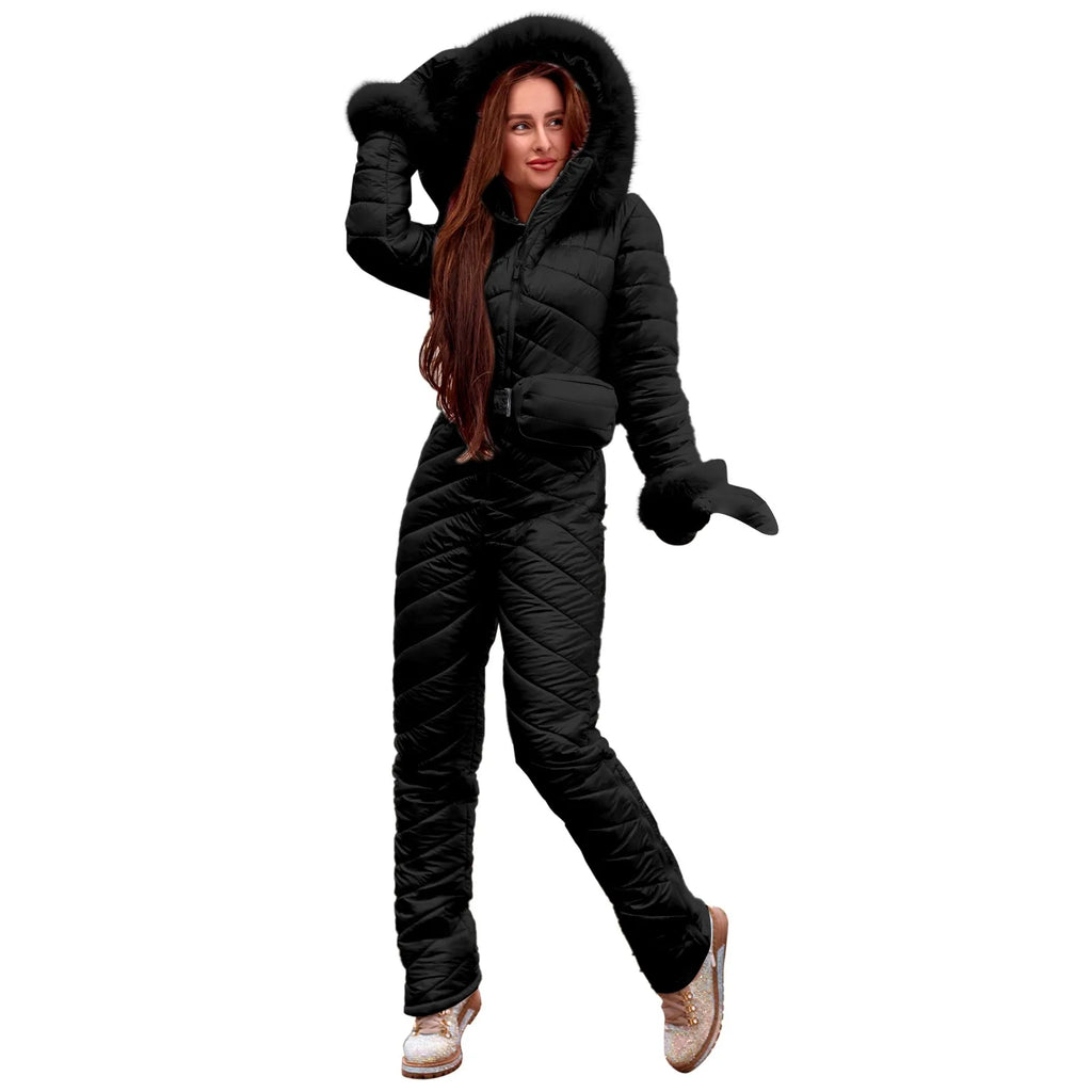 Ski Suit Women Fashion Sport Snowboard Plush down jacket