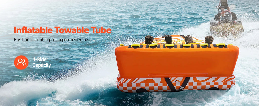 Towable Tube for Boating 1-4 Riders