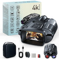 Night Vision Binoculars 4K Infrared 5000mAH Rechargeable 8X Digital Zoom 600 Meters Darkness Goggles for Hunting & Surveillance