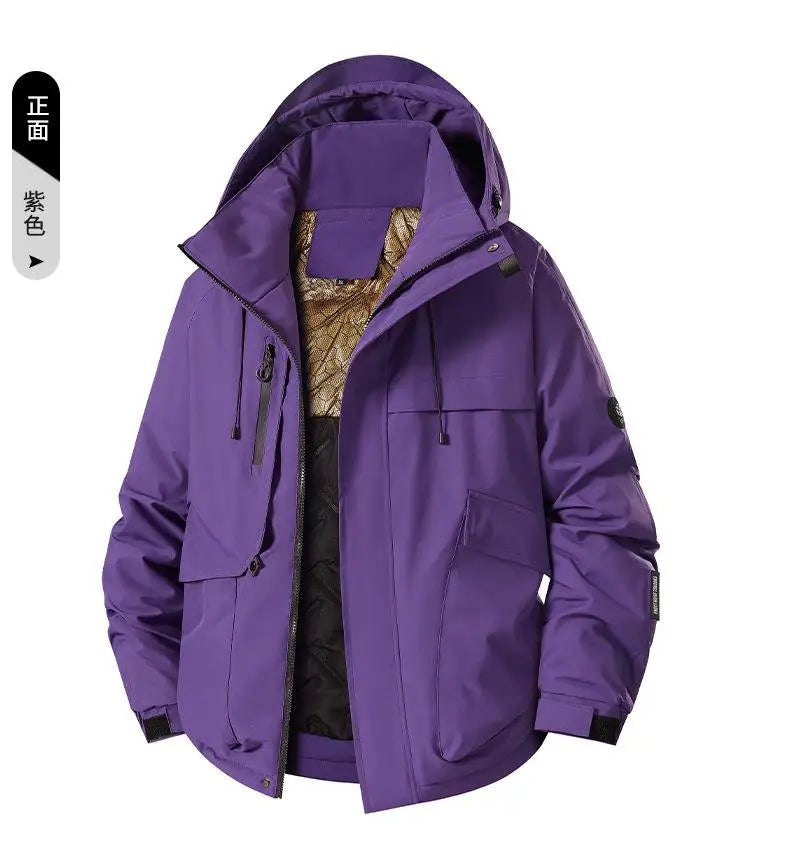 Outdoor Sports Jacket Cotton Jacket Warm And Unisex Waterproof Windproof Hiking And Cycling