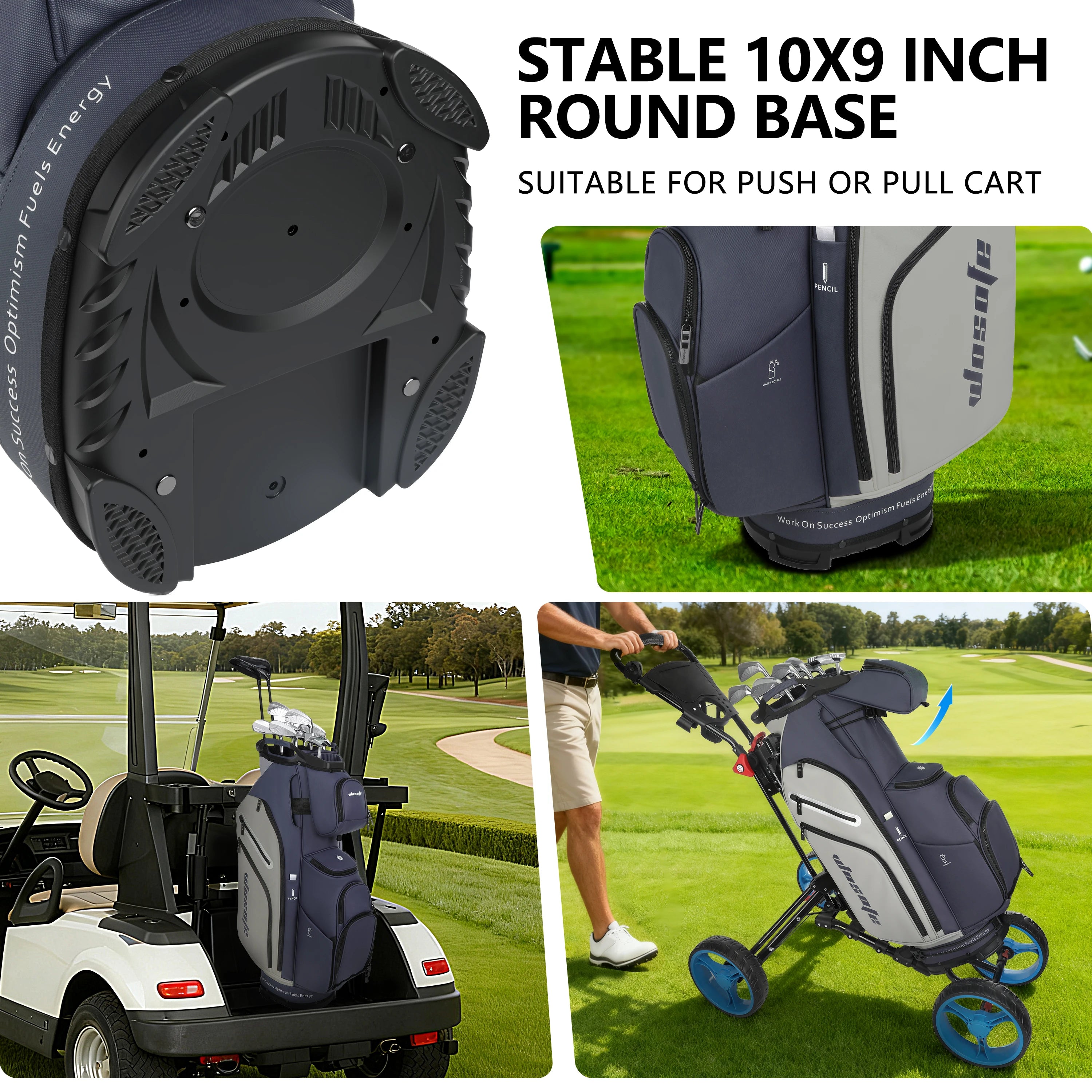 PU Leather Lightweight Men Women Blue White Black Green Golf Bag,Multiple 10 Pockets