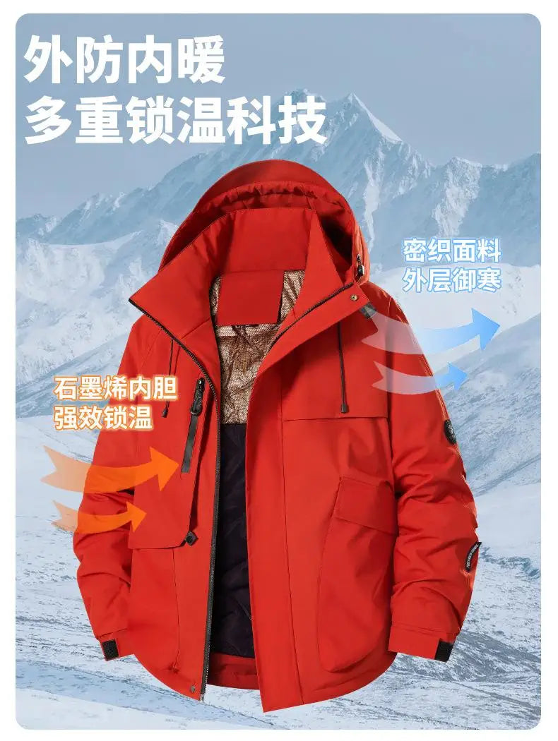 Outdoor Sports Jacket Cotton Jacket Warm And Unisex Waterproof Windproof Hiking And Cycling