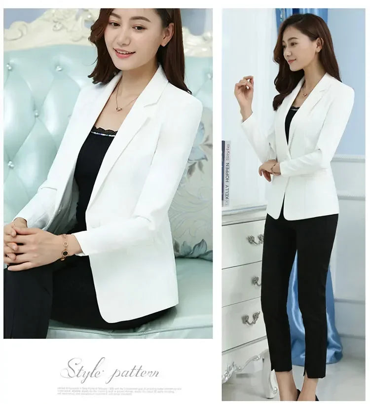 Blazer Office Ladies Elegant Outwear Long Sleeve Work Wear Classy Female Pink Suit African Autumn Fashion 2024 New 5XL