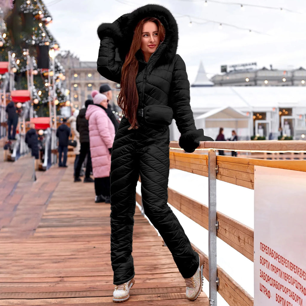 Ski Suit Women Fashion Sport Snowboard Plush down jacket