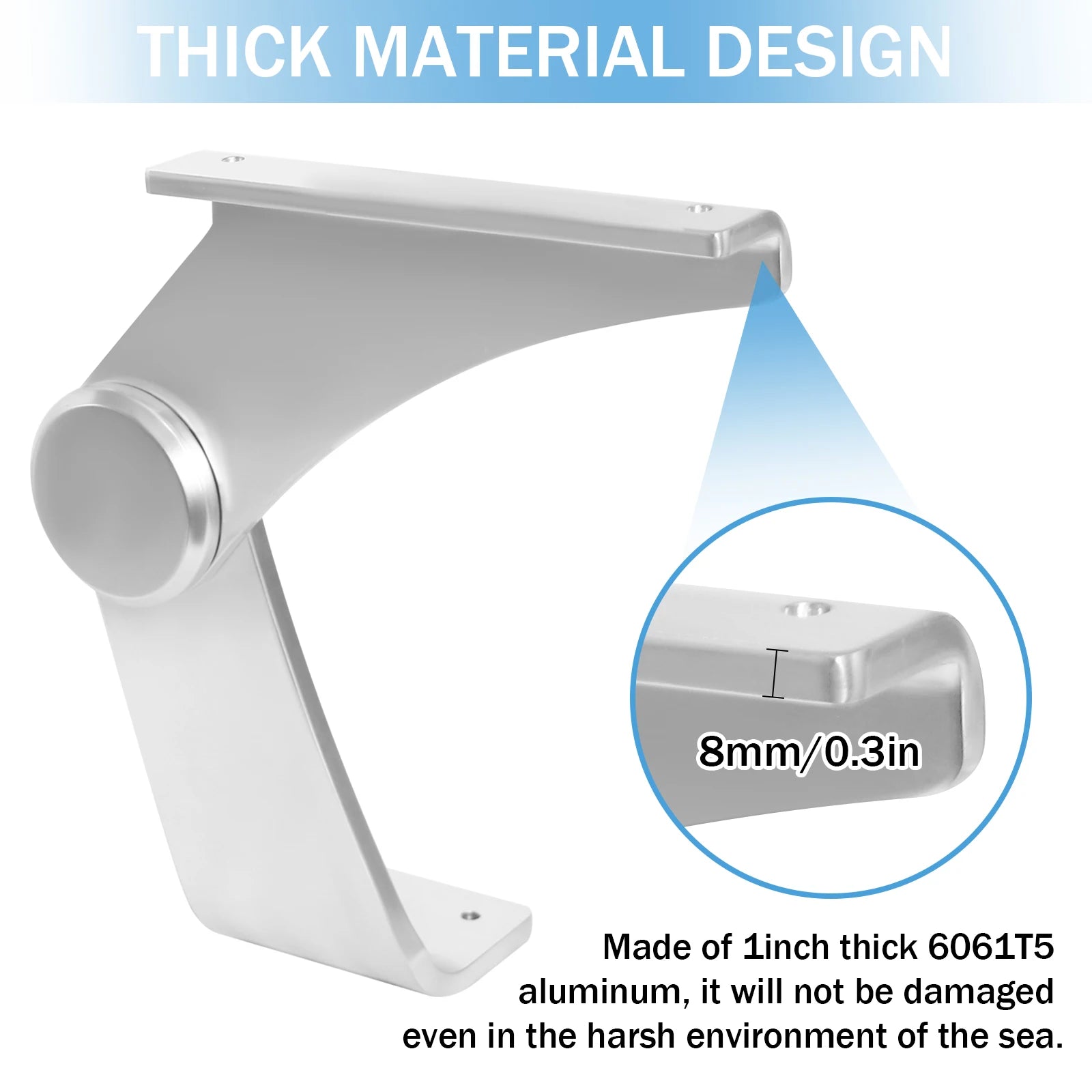 Aluminum Boat Pivot Flip-Up Armrest Set