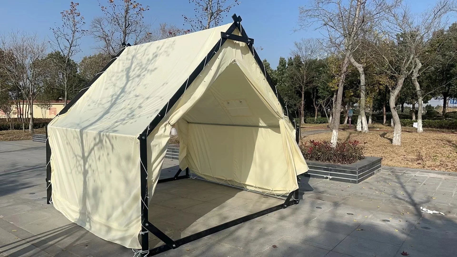 Outdoor Camping One Bedroom Use Waterproof Rainproof Canvas Dining Scenic Areas