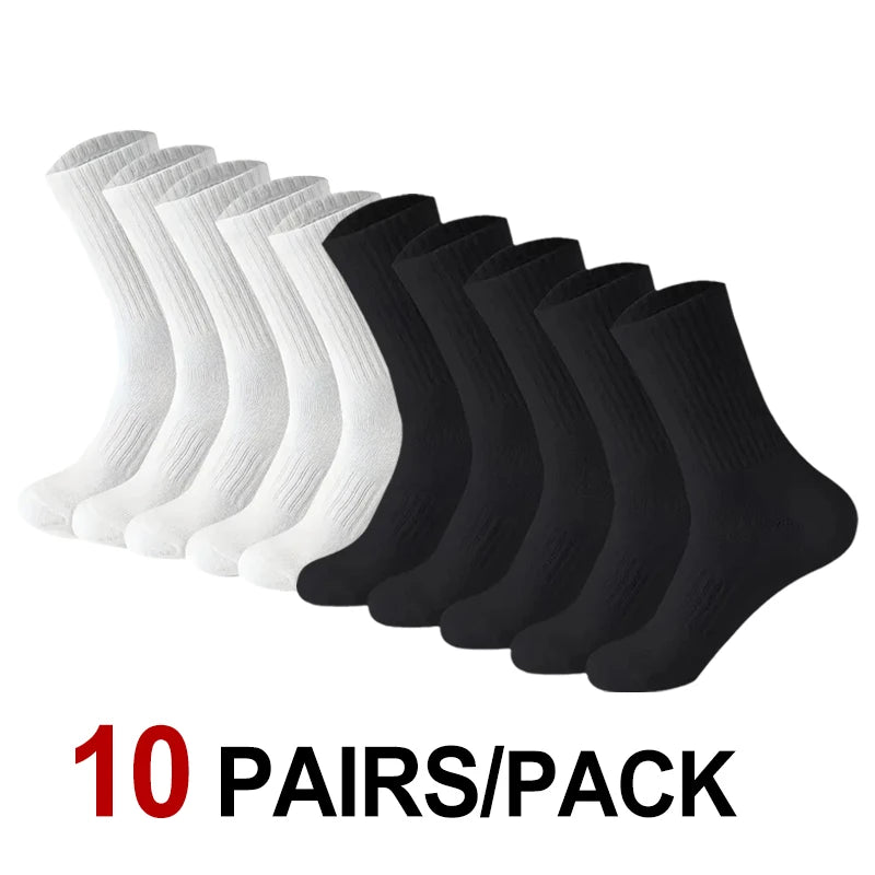 10/20 Pairs Neutral Solid Color Round Neck Socks Spring Summer Sweat Absorbing Breathable Comfortable