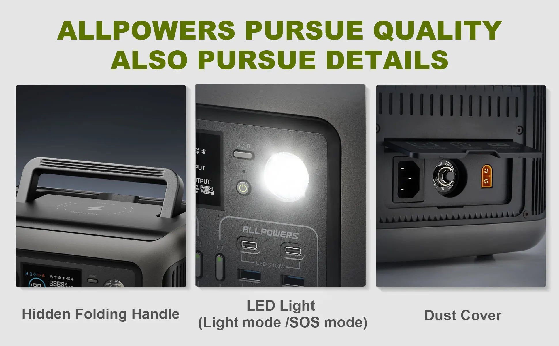 Portable Power Station R600, (1200W Surge) AC Outlets for Outdoor Camping RV Home