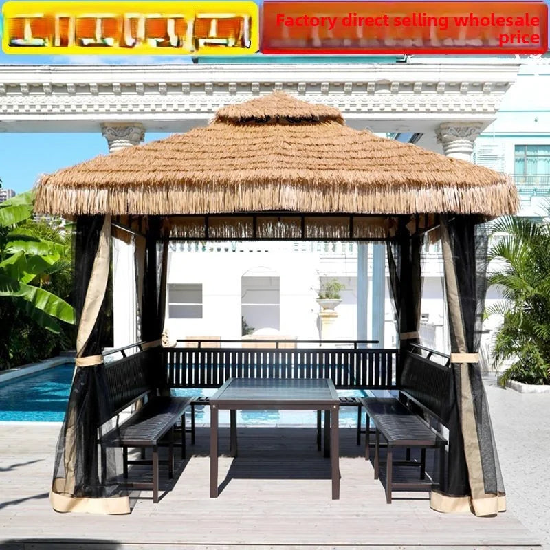 Outdoor Sunshades: Tent Umbrellas, Leisure Straw Outdoor Pavilions