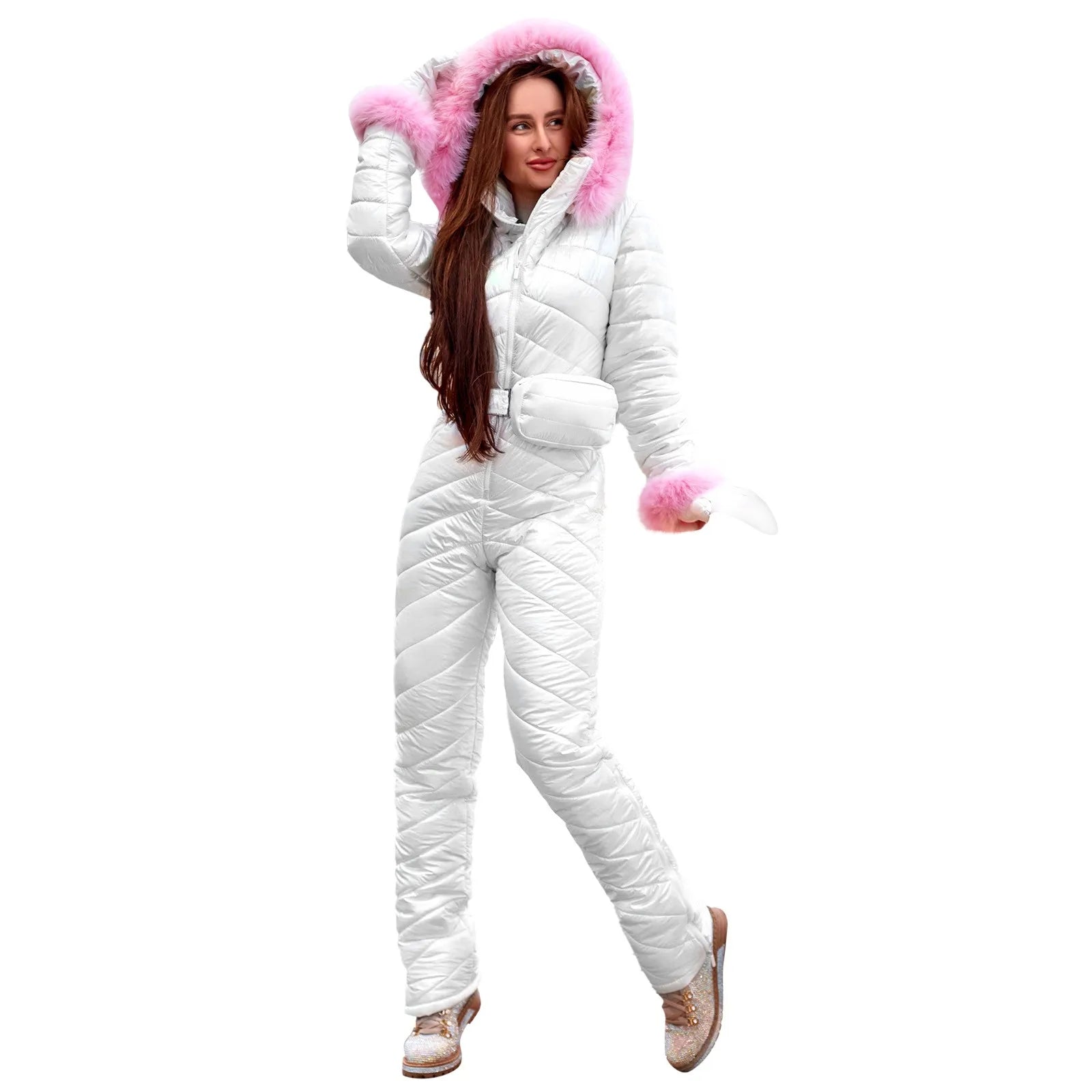 Ski Suit Women Fashion Sport Snowboard Plush down jacket