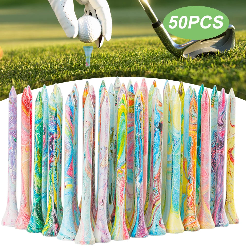 50PCS Wood Golf Tees Of 30-70mm