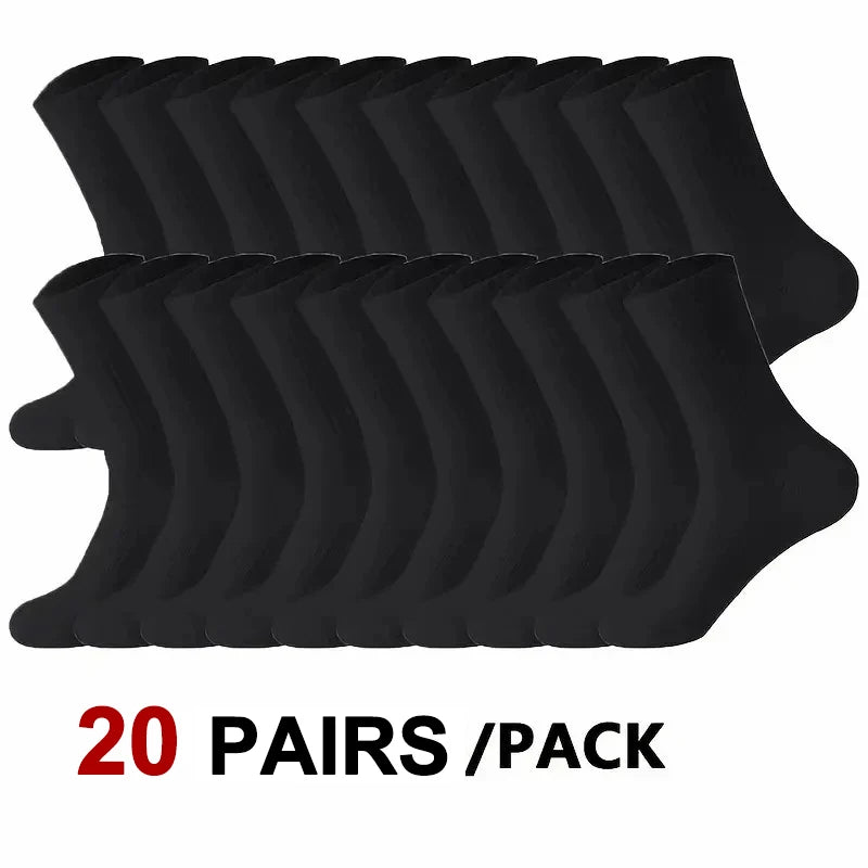 10/20 Pairs Neutral Solid Color Round Neck Socks Spring Summer Sweat Absorbing Breathable Comfortable