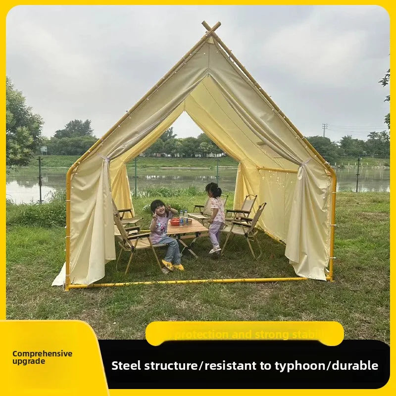 Outdoor Camping One Bedroom Use Waterproof Rainproof Canvas Dining Scenic Areas