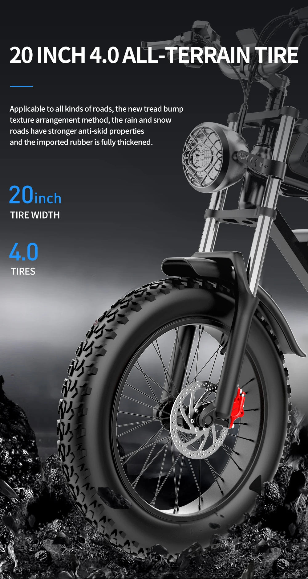 Electric Bicycle 2000W Dual Motor Fat Tire Electric Mountain Bike