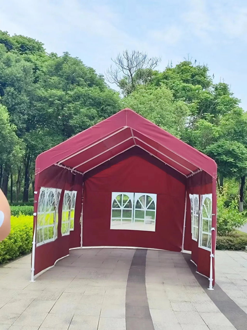 Outdoor Simple Folding Portable Modern Steel Frame Powder Coated Oxford Material Waterproof Carport
