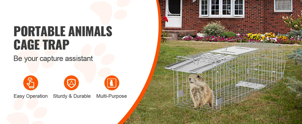 Trap Humane Cat Rodent Control Folding with Handle for Rabbits