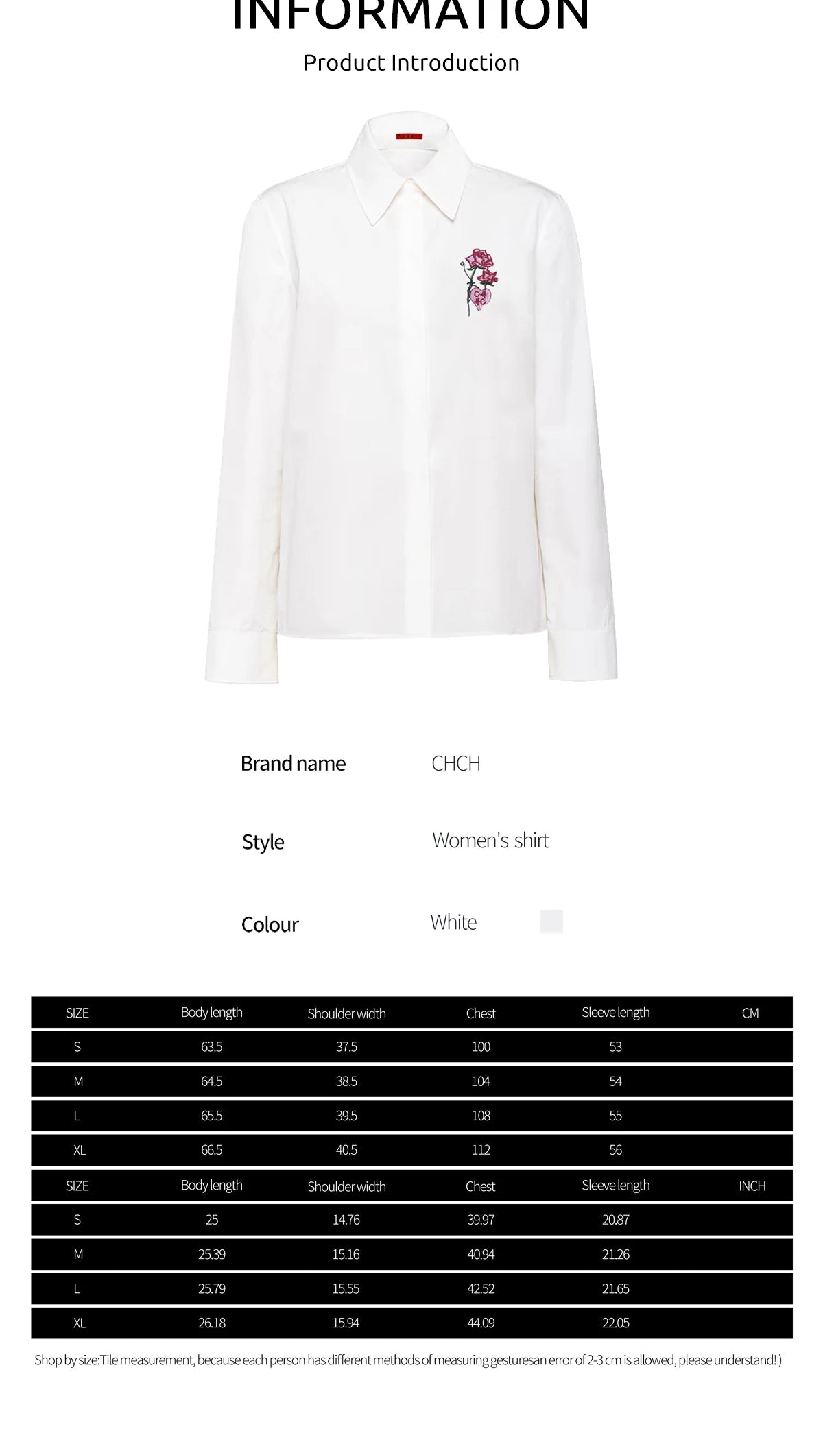 Women's Temperament Embroidery Lapel Tops single-breasted  Long Sleeve Shirt Summer Casual Tops