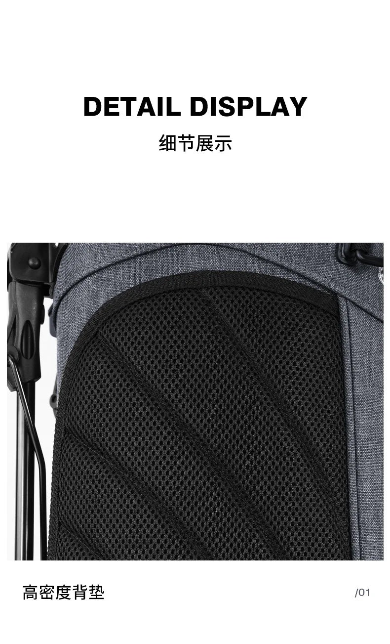 PGM Golf Stand Bag for Men Lightweight Waterproof QB092 Grey Stable Stand Easy Carry