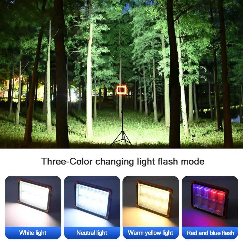 Outdoor camping solar floodlights, portable emergency lights solar LED tent lights