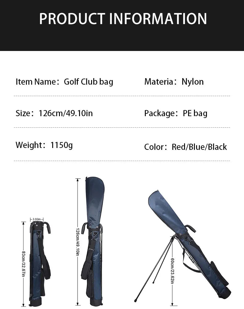 Lightweight Golf Club Bag With Bracket Golf Gun Rack Bags,