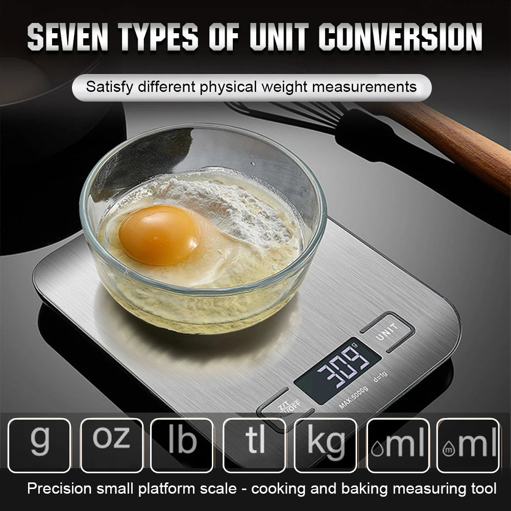 Digital Kitchen Scale USB Charging Kitchen Food Scale Multifunction Electronic  1G Up To 10KG