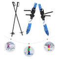 Blue ABS Ski Set,Kids Skis and Poles,