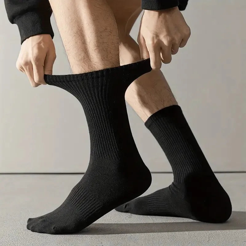 10/20 Pairs Neutral Solid Color Round Neck Socks Spring Summer Sweat Absorbing Breathable Comfortable
