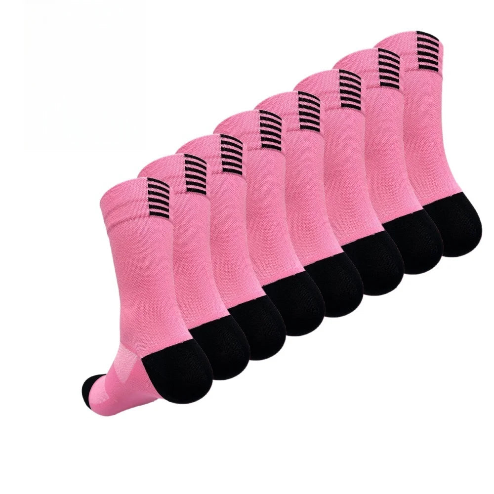 4 pairs Cycling Socks Running Quick Dry Medium Cylinder Men and Women Sports Fitness