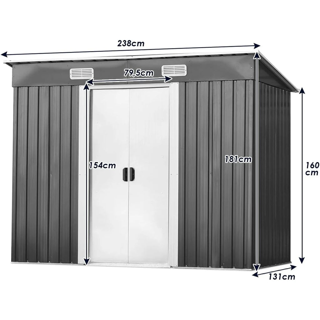 Garden Sheds Outdoor Storage Tool House Backyard Waterproof Easy Assembly